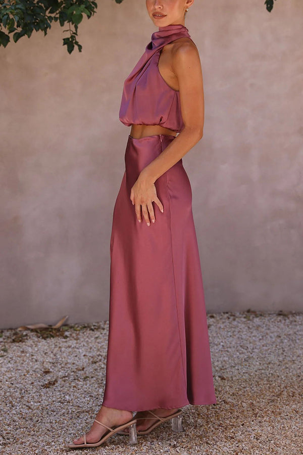 Clara™ - Zweiteilige Satin-Kleid-Sets