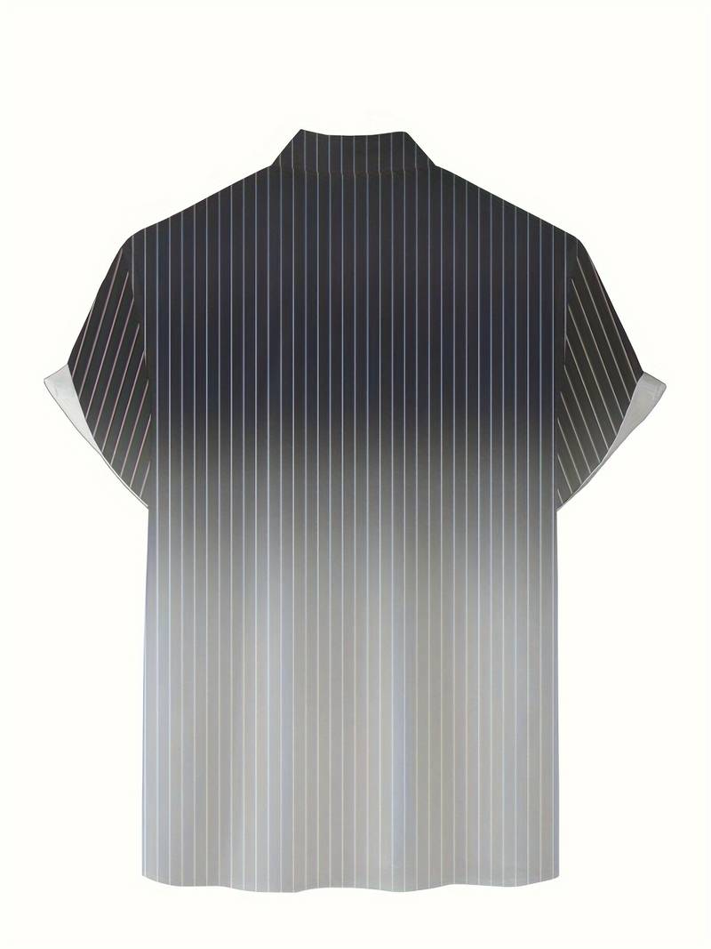 Kurzarm-Button-Down-Shirt mit Farbverlauf