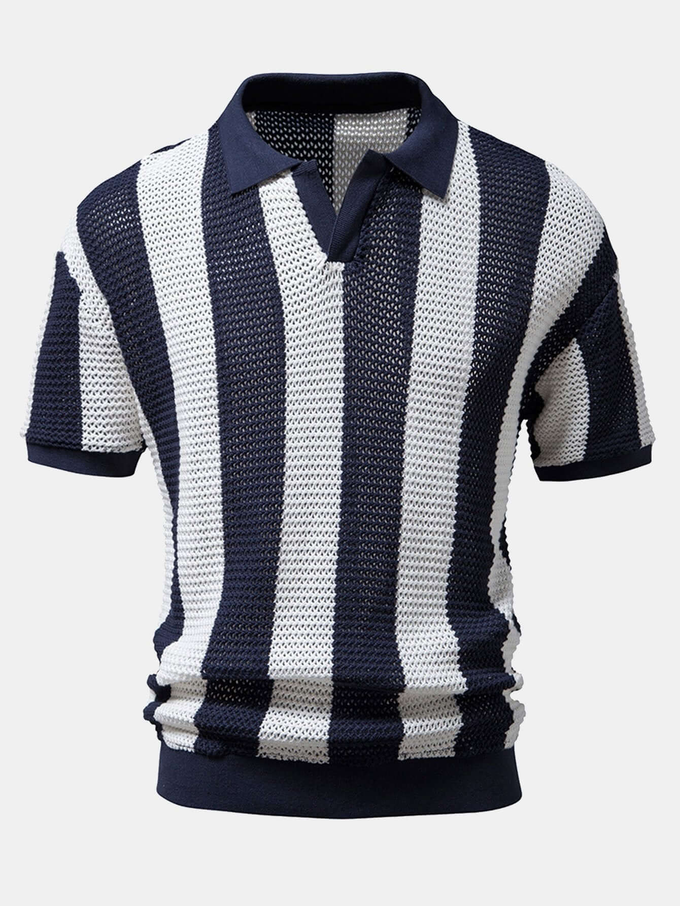 Klassisches Poloshirt V-Ausschnitt Herren