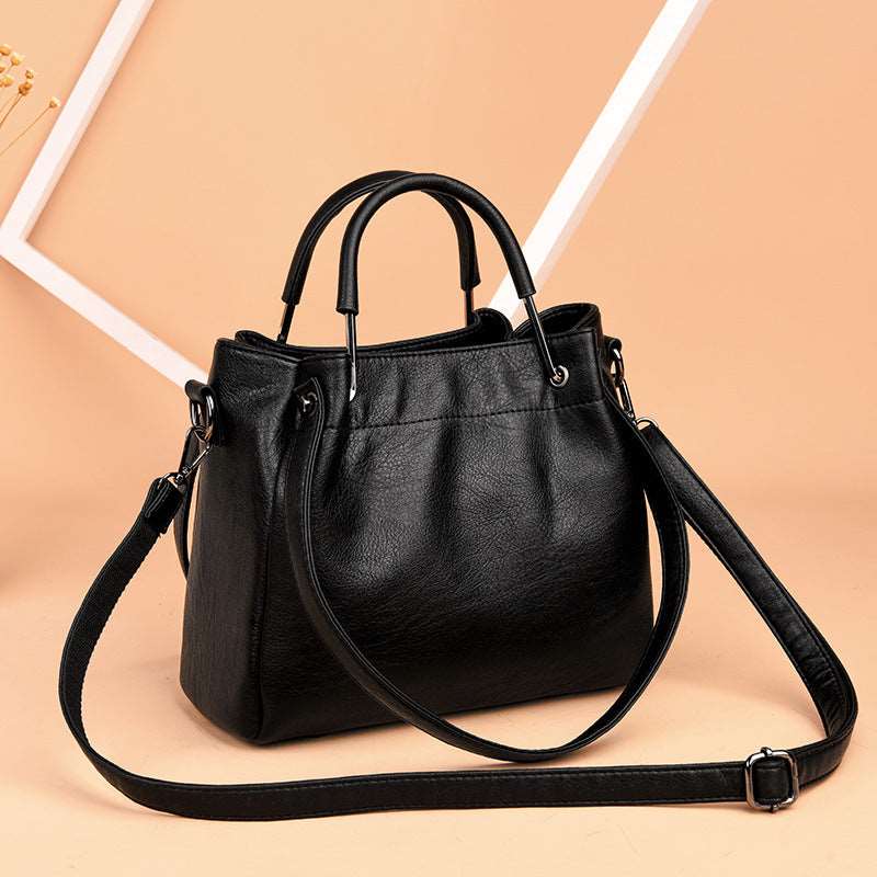 Ella™ - Eimertasche aus Leder im Retro-Stil