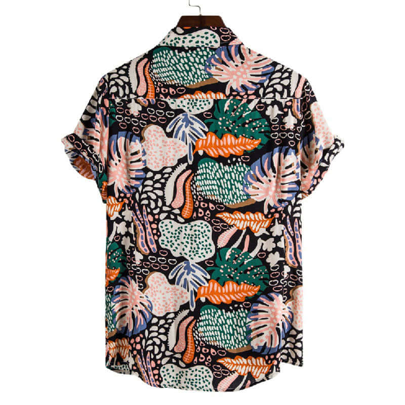 Stylisches Herren Kurzarmhemd mit Vintage-Druck