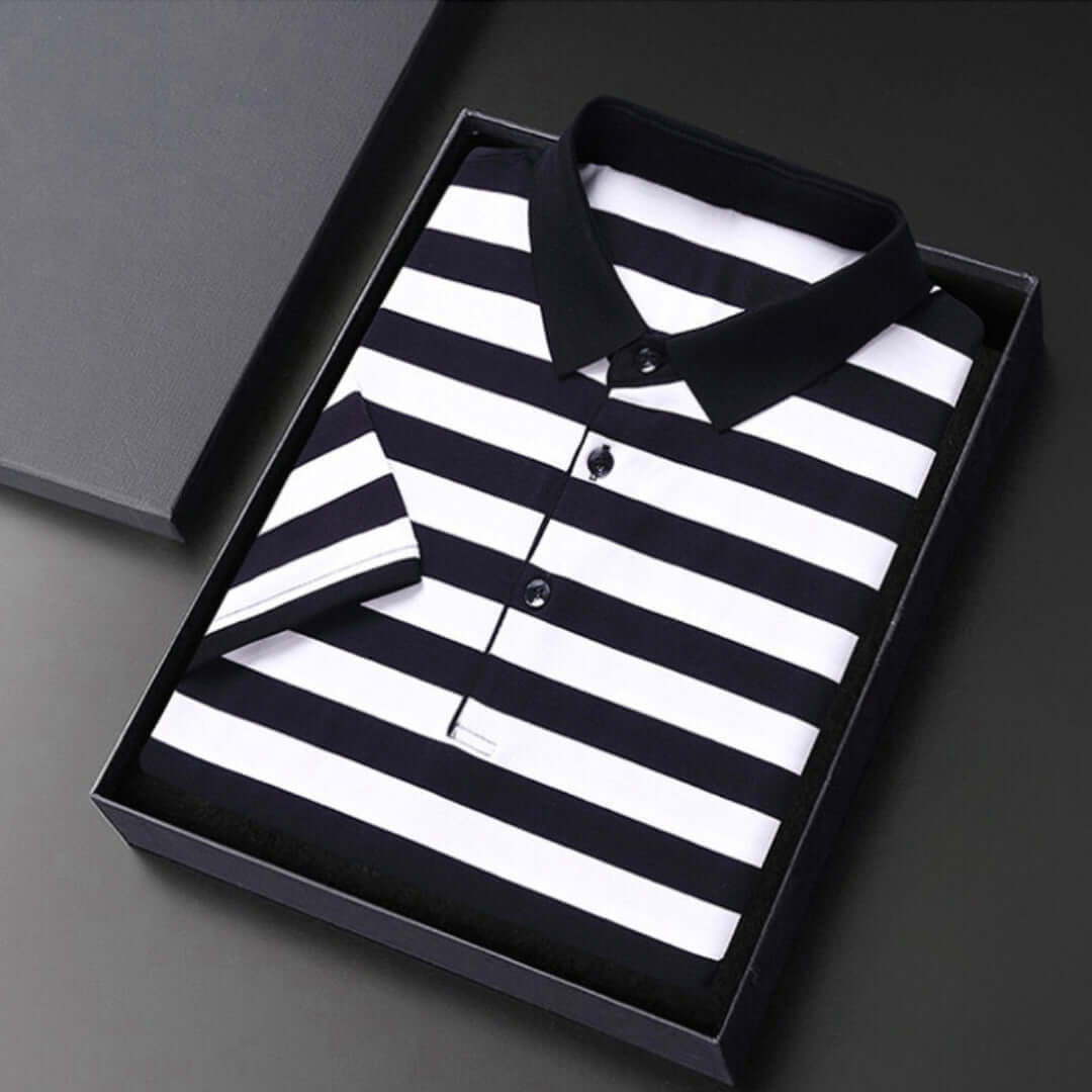 Klassisches Herren Polo Shirt mit Streifen