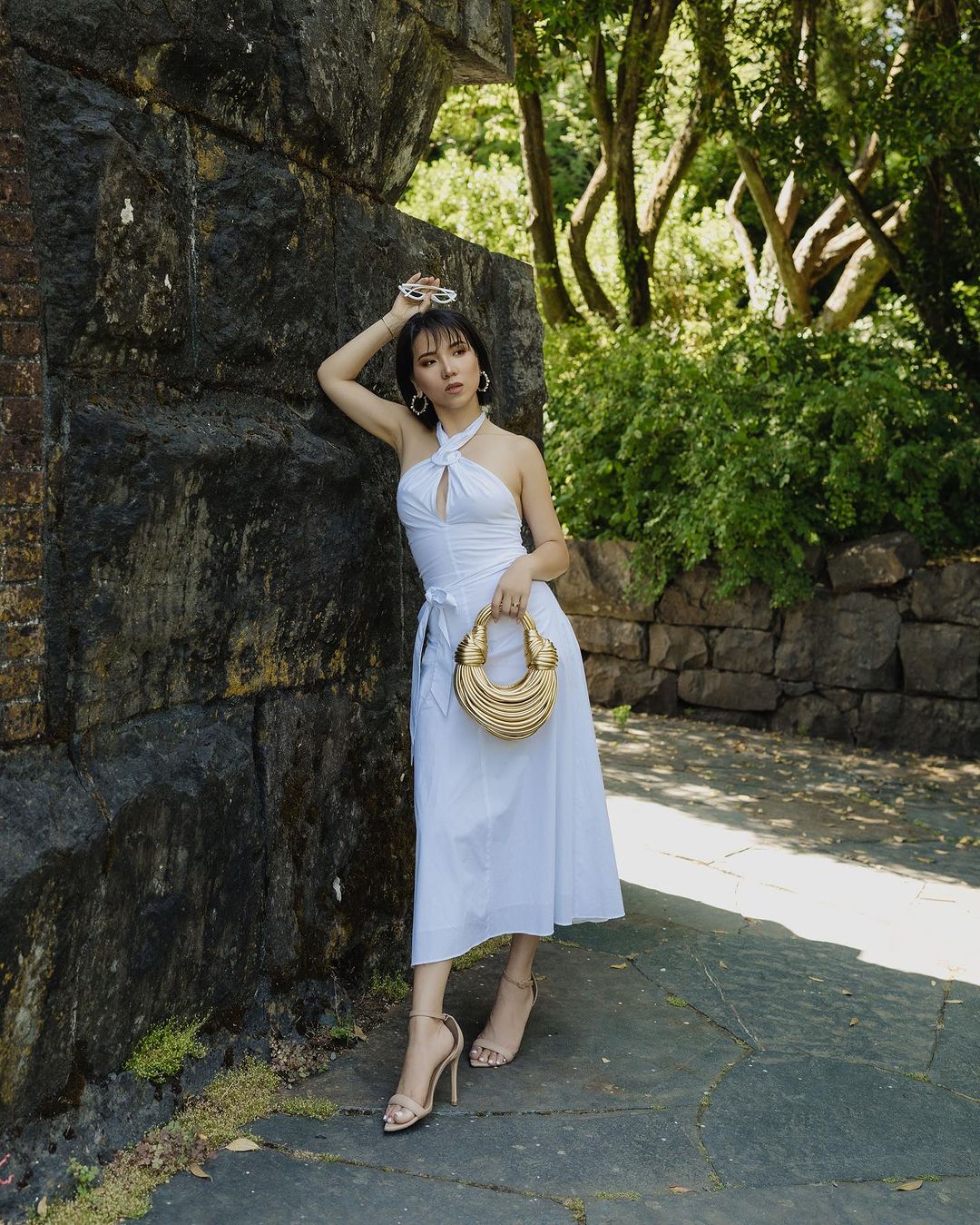 Aurélie – Luxuriöse, stilvolle goldene Tasche
