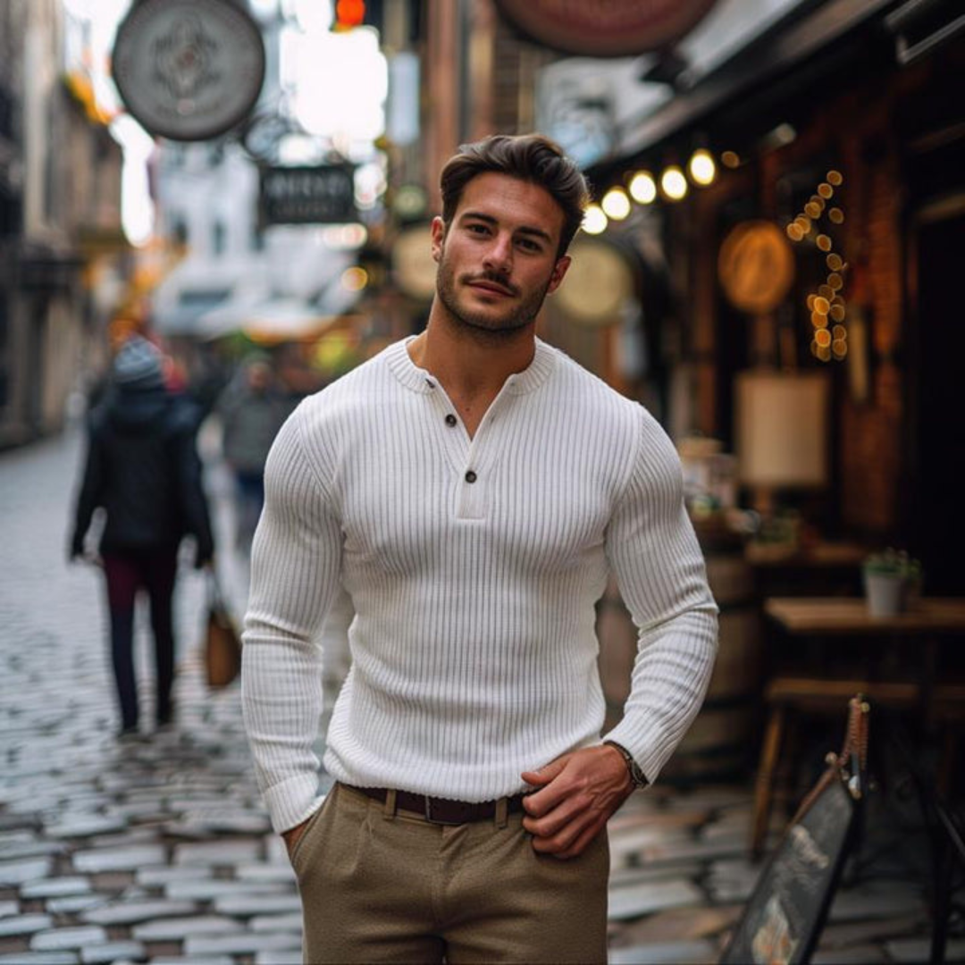 Ketan | Herren Henley Bequeme Hemd | Langarm