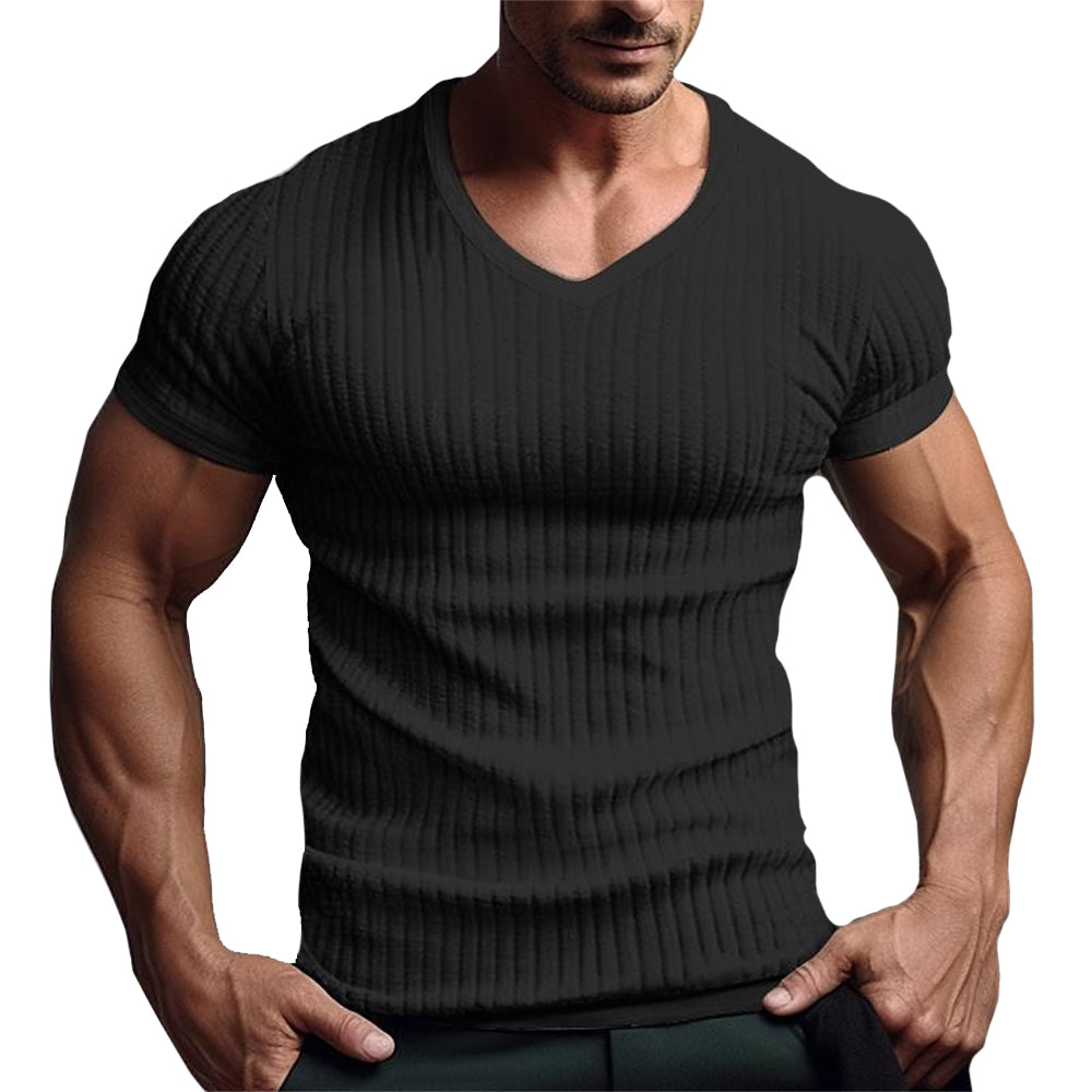 Geripptes T-Shirt für sportlichen Komfort und Atmungsaktivität – Sigmar