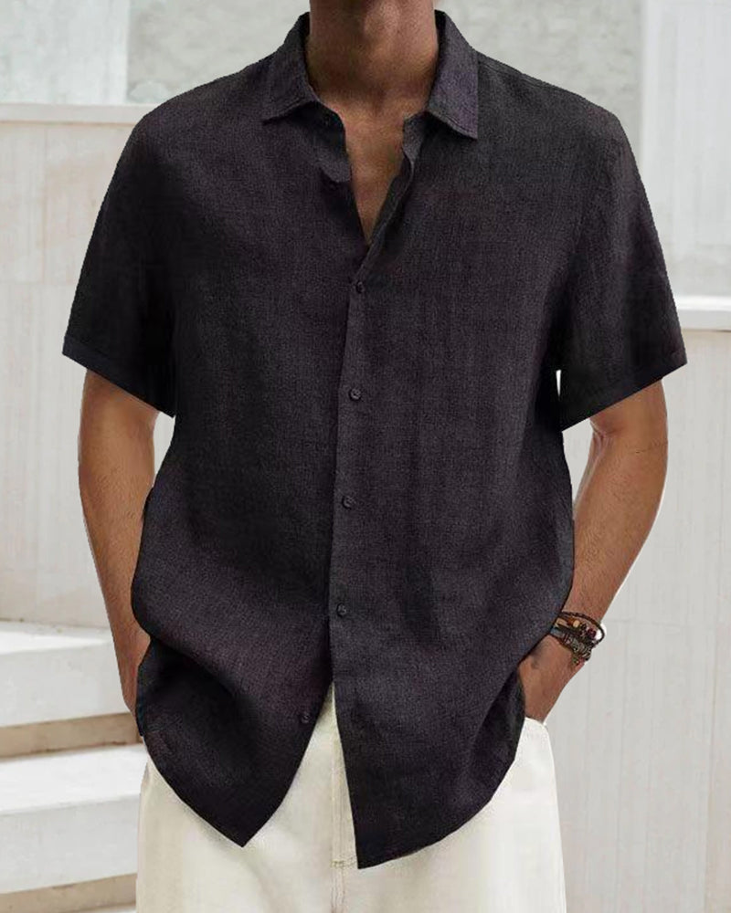 Herren Kurzarm Hemd Sommer Klassisch Elegant Look – Edvaro