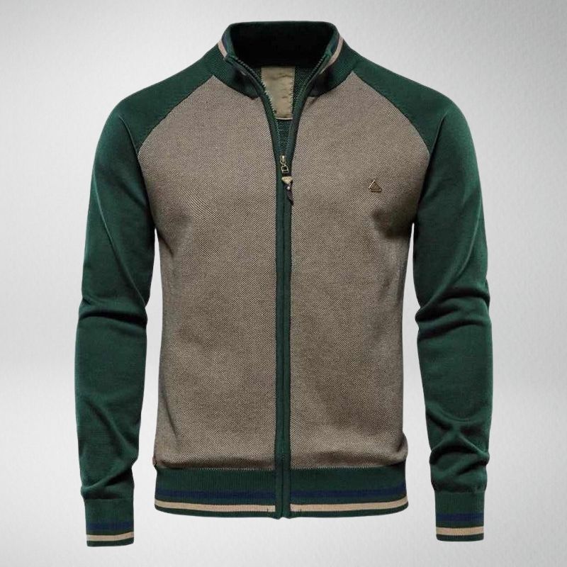 Gestreifte Herren-Strickjacke für stilvolle Eleganz – Matteo