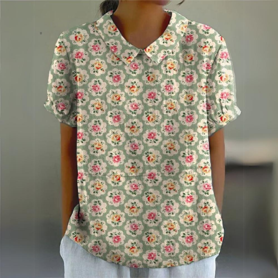 Enganliegendes Damen T-Shirt mit Rundhals – Linora