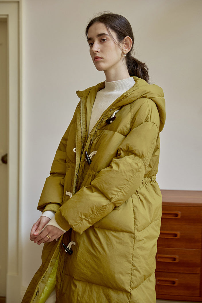 Langer Winter-Puffermantel für Damen