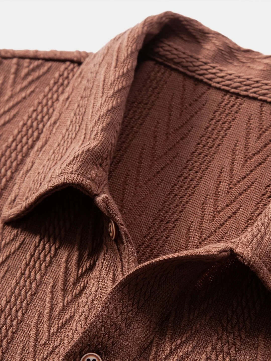 Geometrisches Leinen-Polohemd für Herren