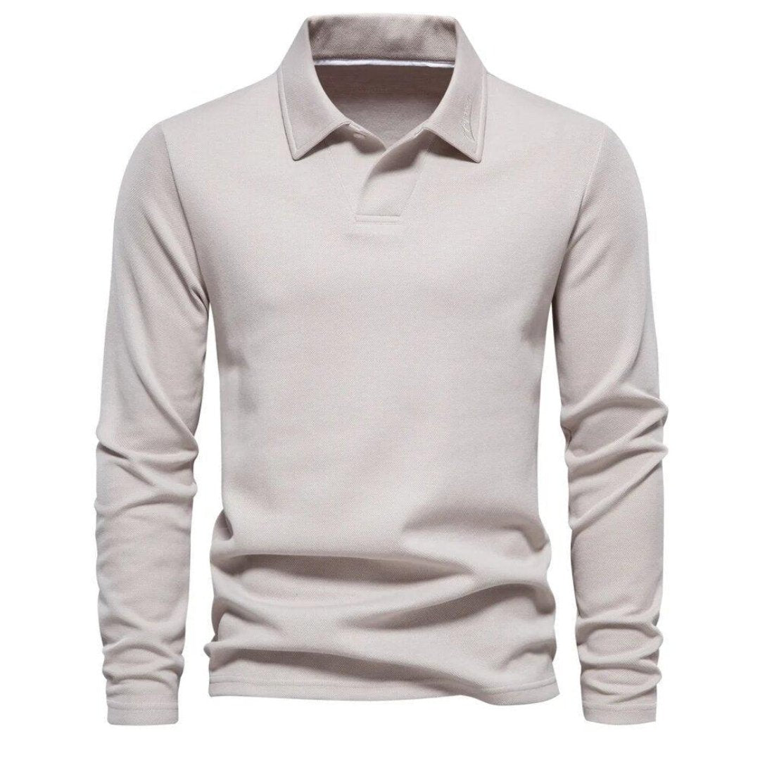Rainierim | Herren Bequeme Polo Hemd | Langarm