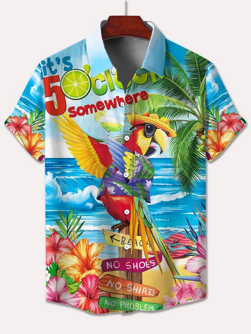 Hawaii-Hemd Herren - Exotischer Druck