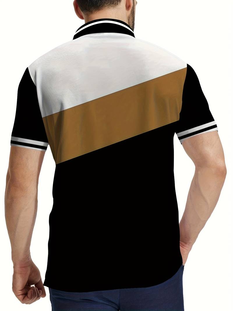 Golf-Top Herren- Kontrastfarbdruck
