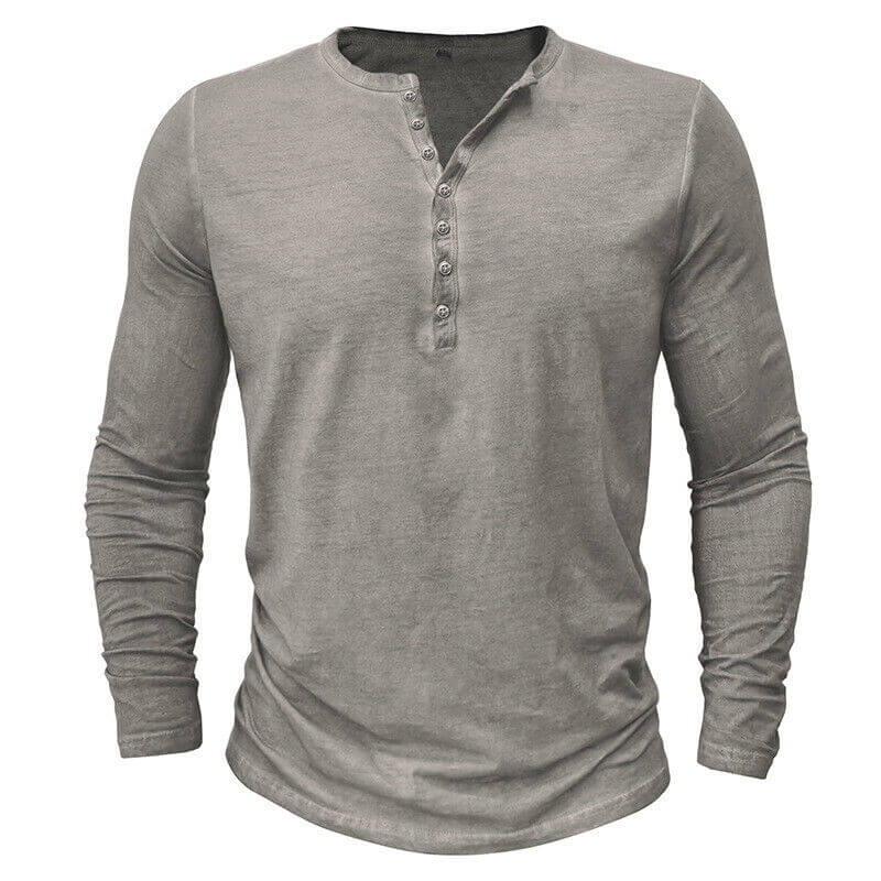 Langarm Henley-Shirt für Herren