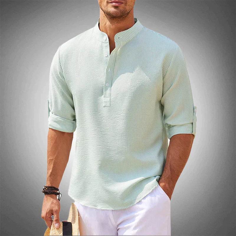 Herren Sommerhemd Baumwolle Atmungsaktiv Freizeit Look – Hectorio