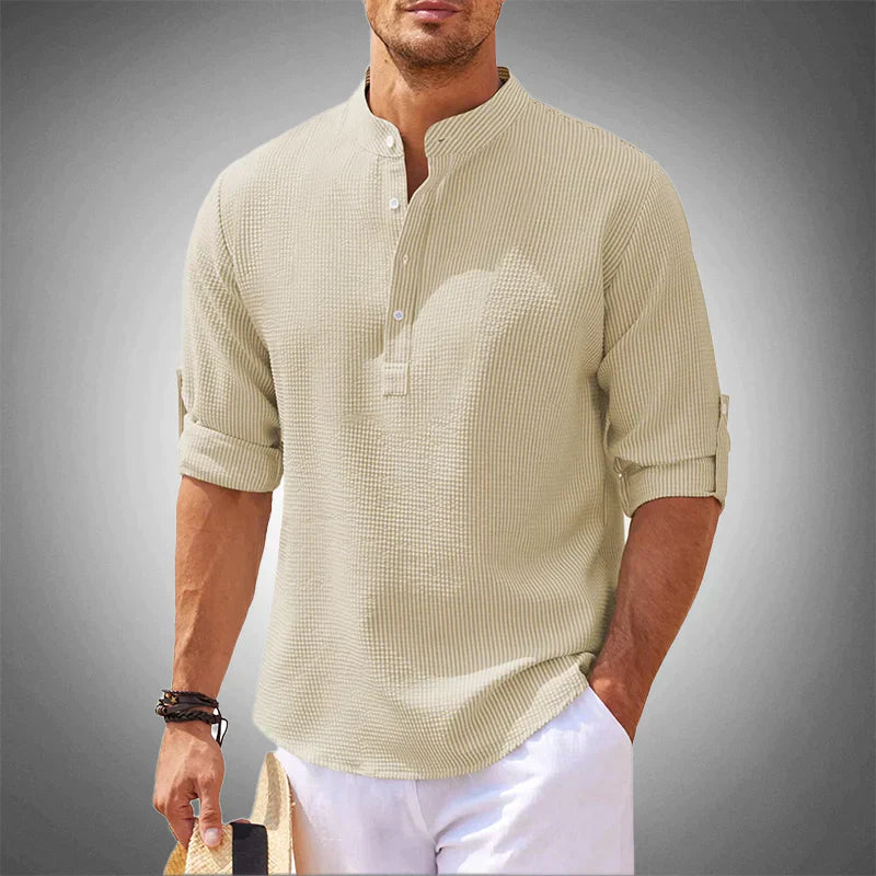 Herren Sommerhemd Baumwolle Atmungsaktiv Freizeit Look – Hectorio