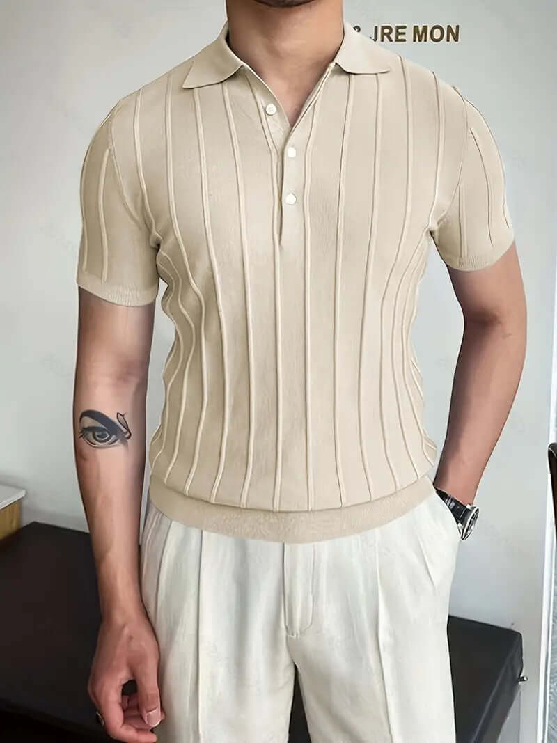 Gestreiftes Chic Poloshirt Herren