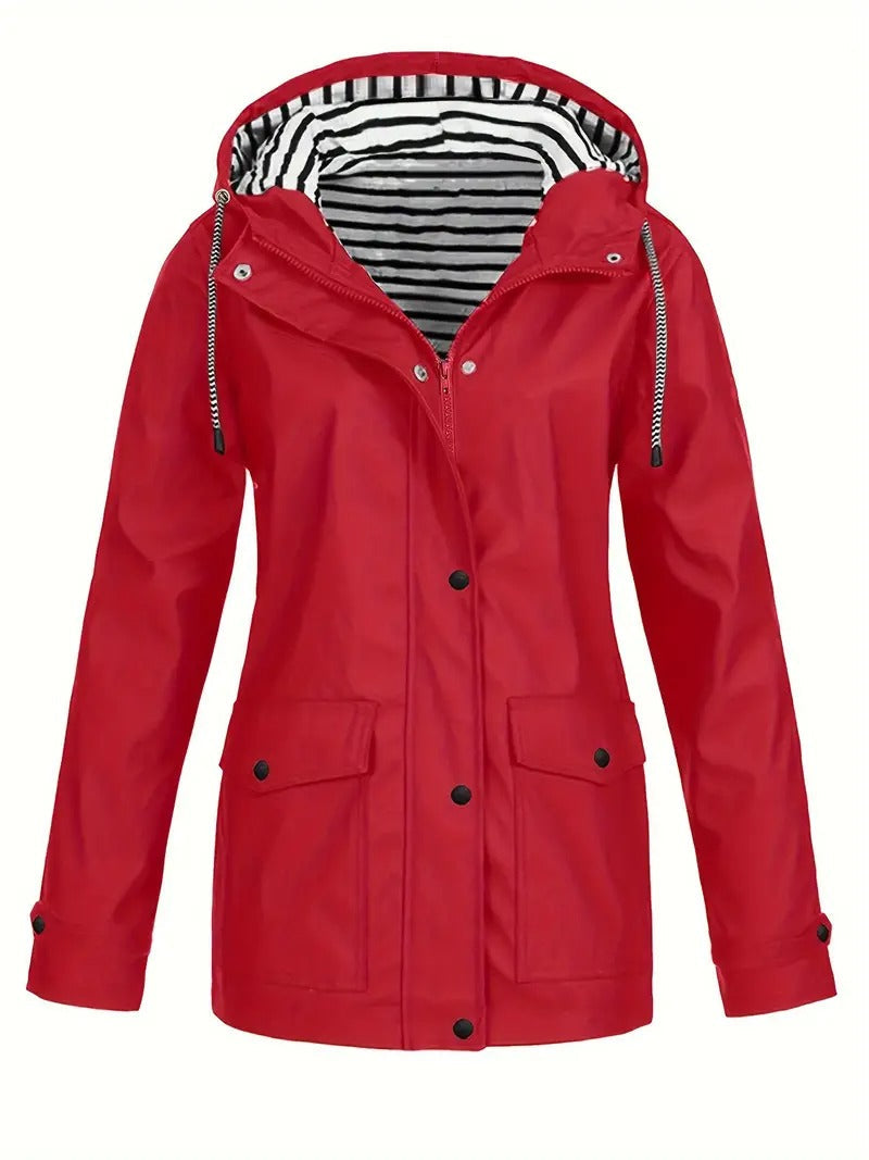 Gerda™ | Stilvolle wasserdichte Jacke mit gestreiftem Futter