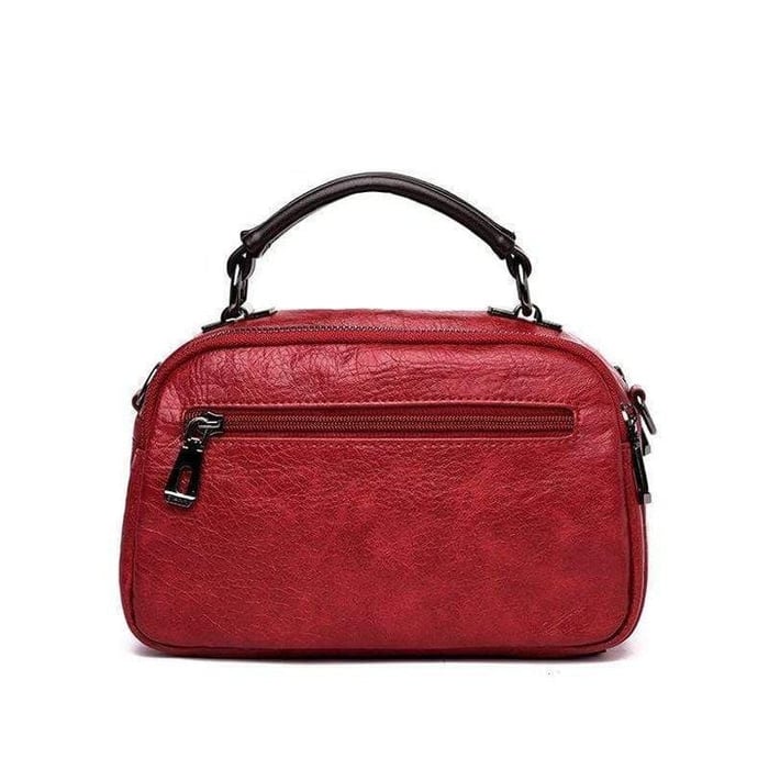Handgefertigte Tasche aus Weichem Leder mit Mehreren Taschen