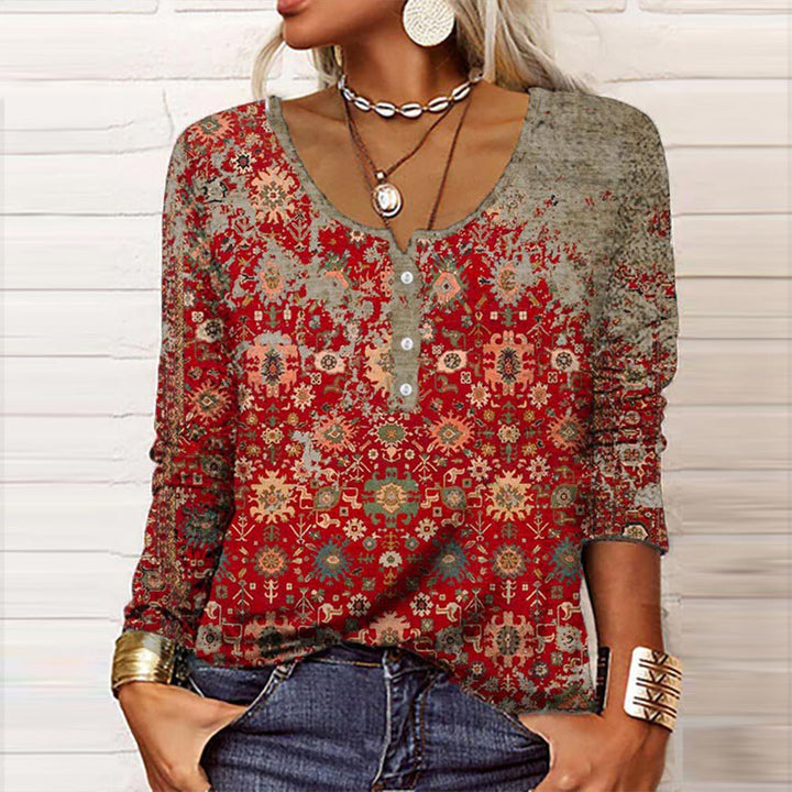 Linna | Eleganter Pullover mit Aztekenmuster