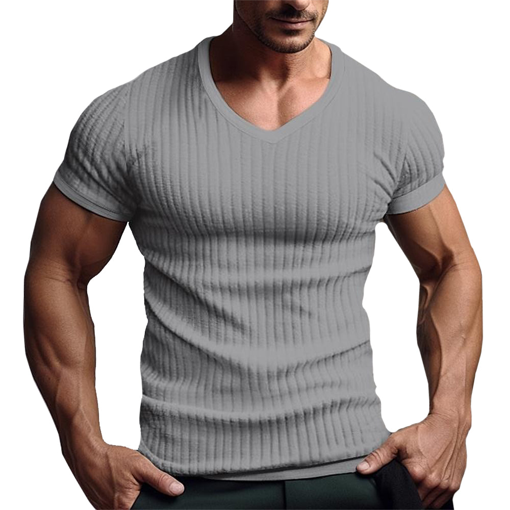 Geripptes T-Shirt für sportlichen Komfort und Atmungsaktivität – Sigmar