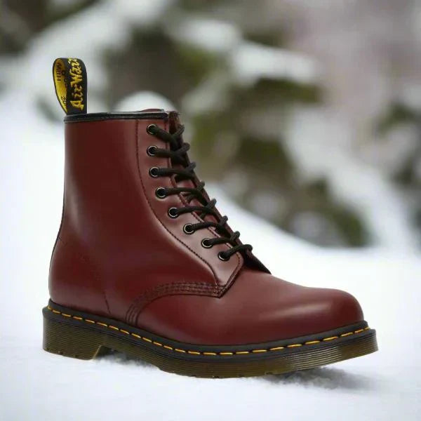 Herren Schnürstiefel aus Öko-Leder mit Gummisohle – Evan