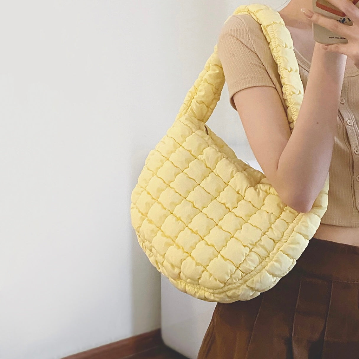 Plissierte Schultertasche Für Frauen