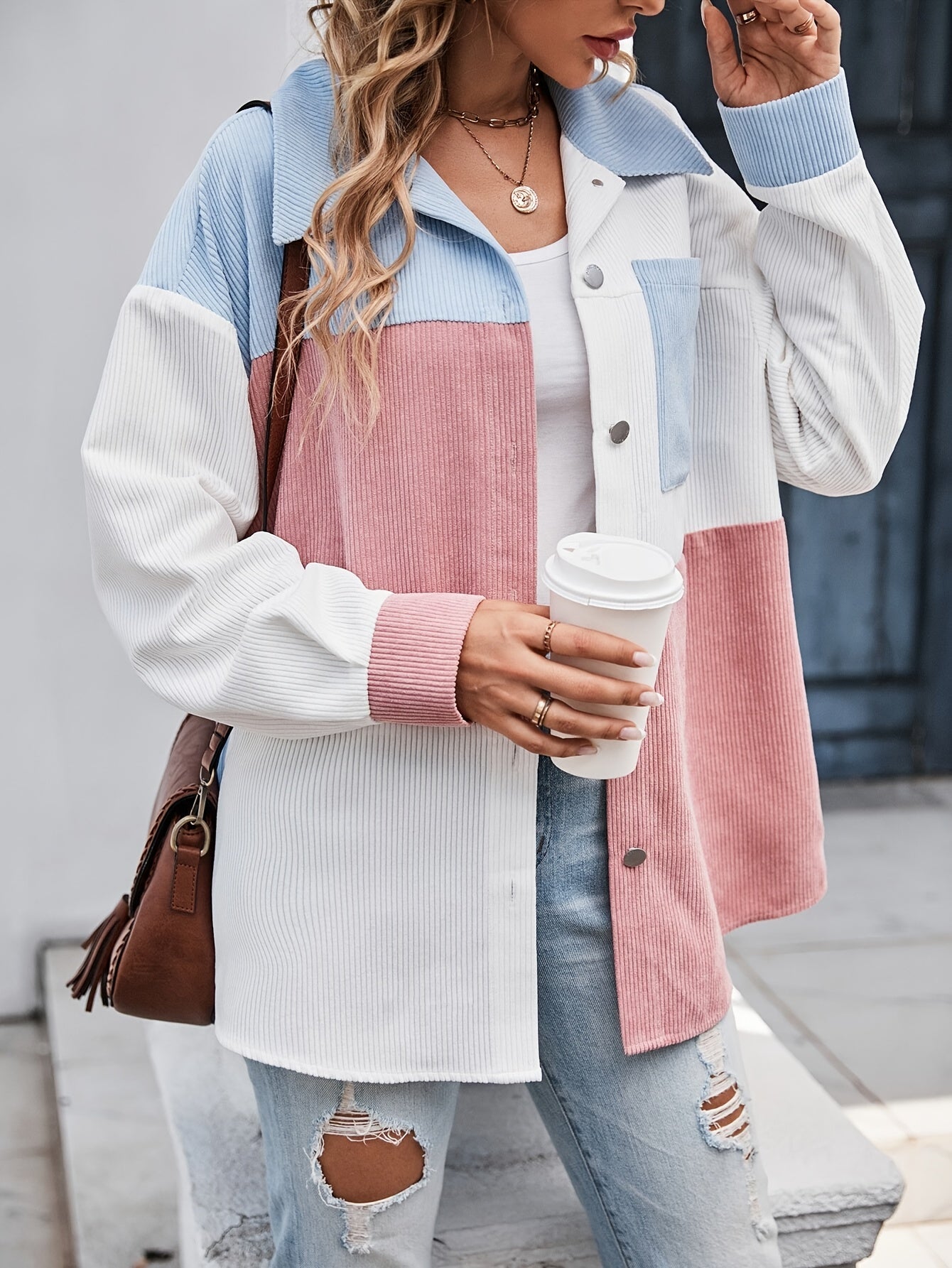 Lebendige Bluse mit Knopfleiste – Lina