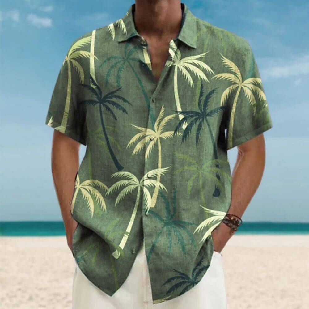 Modisches Herren-Freizeithemd Hawaii-Stil