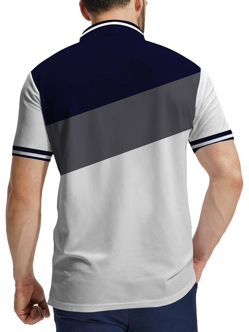 Golf-Top Herren- Kontrastfarbdruck