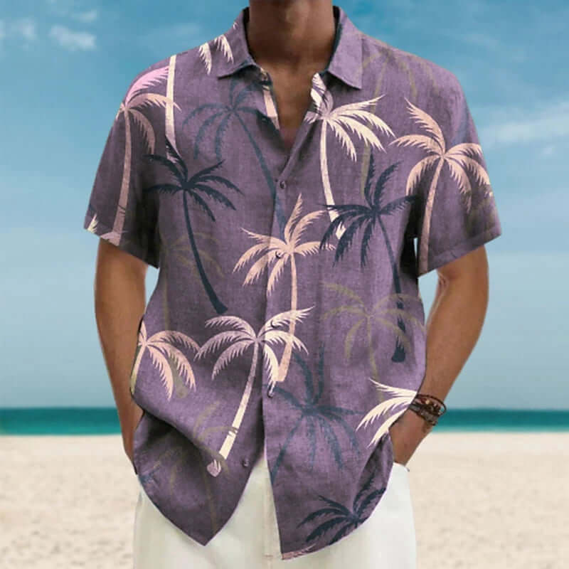Modisches Herren-Freizeithemd Hawaii-Stil