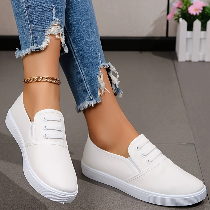 Weiße Minimalistische Sneakers - Livia