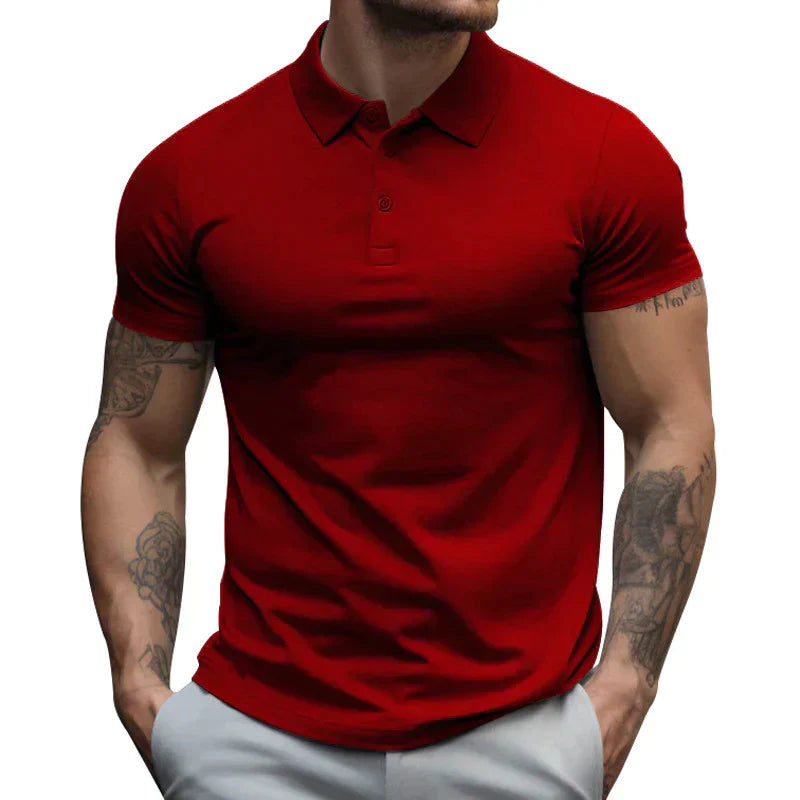 Herren kurzarm Poloshirt körperbetont