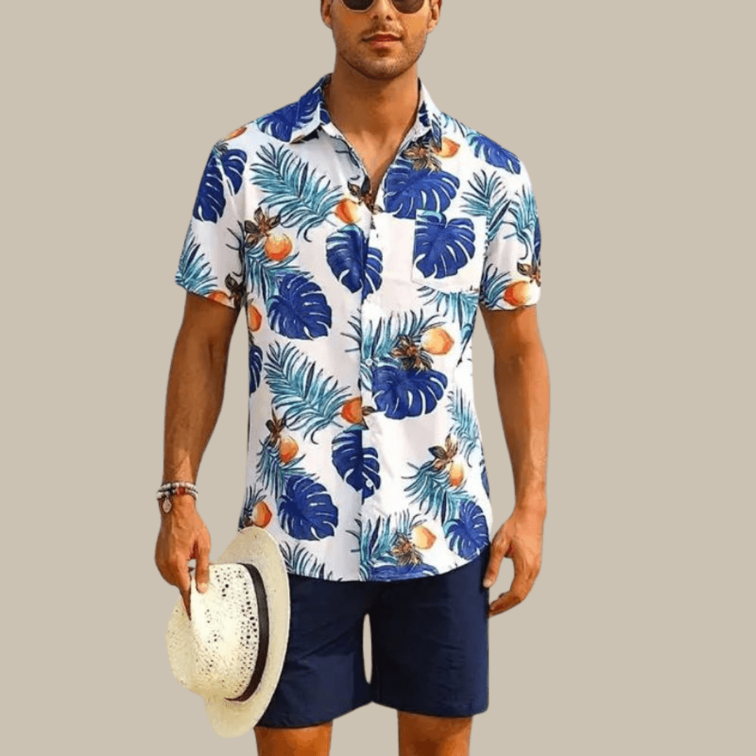 Stylisches Herren Kurzarmhemd Cancun-Stil