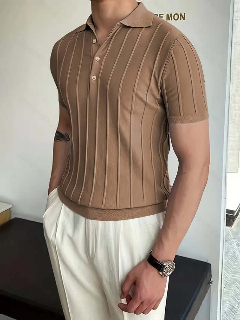 Gestreiftes Chic Poloshirt Herren