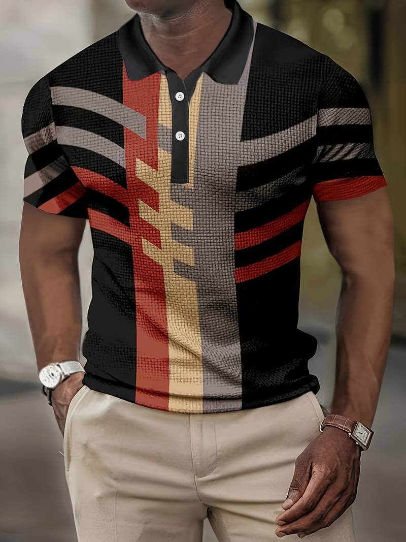 Lässiges Vintage Herren Polohemd