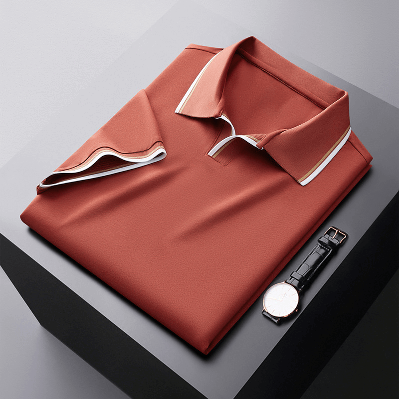 Elegantes Seiden-Poloshirt für Herren