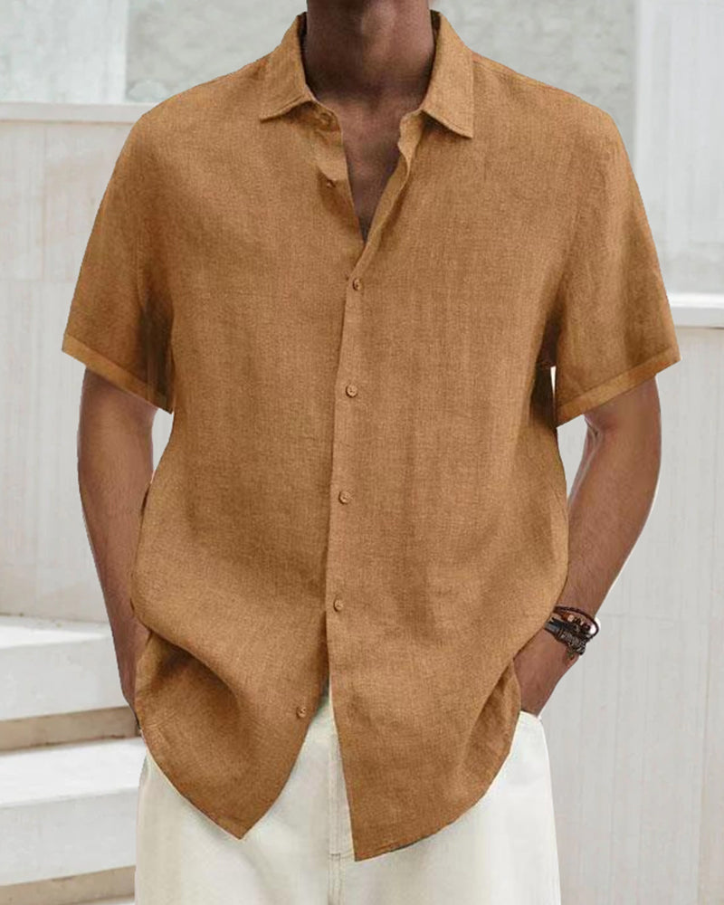 Herren Kurzarm Hemd Sommer Klassisch Elegant Look – Edvaro