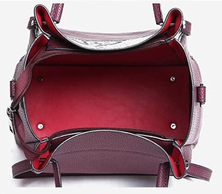 Ella™ - Eimertasche aus Leder im Retro-Stil