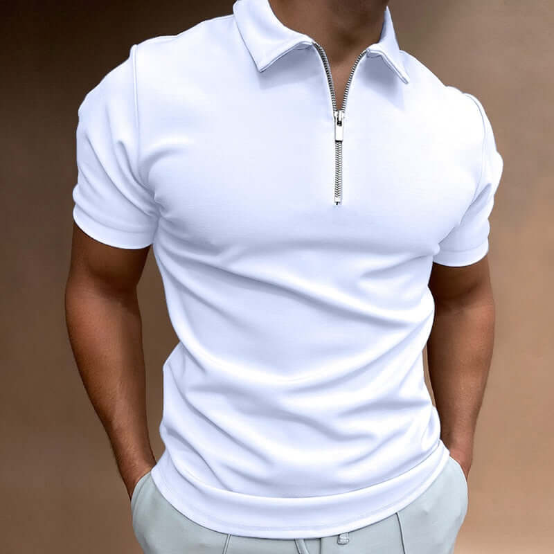 Elegantes Zip-Up-Polohemd für Herren