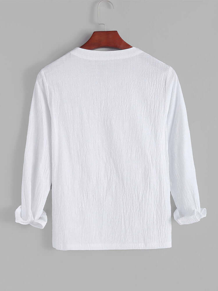 Minimalistische Herren-Leinenbluse