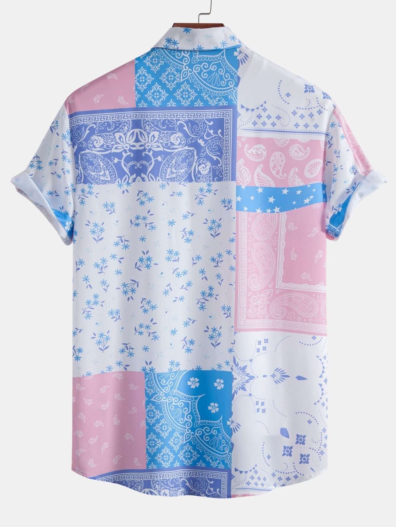 Elegantes Paisley-Blumen-Shirt mit Knöpfen