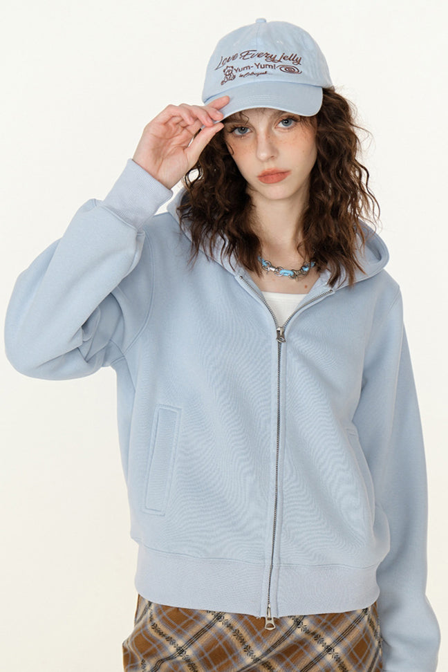 Lässiger Kapuzenpullover mit Reißverschluss für Damen