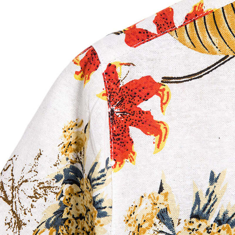 Stylisches Herren Kurzarmhemd mit Vintage-Druck