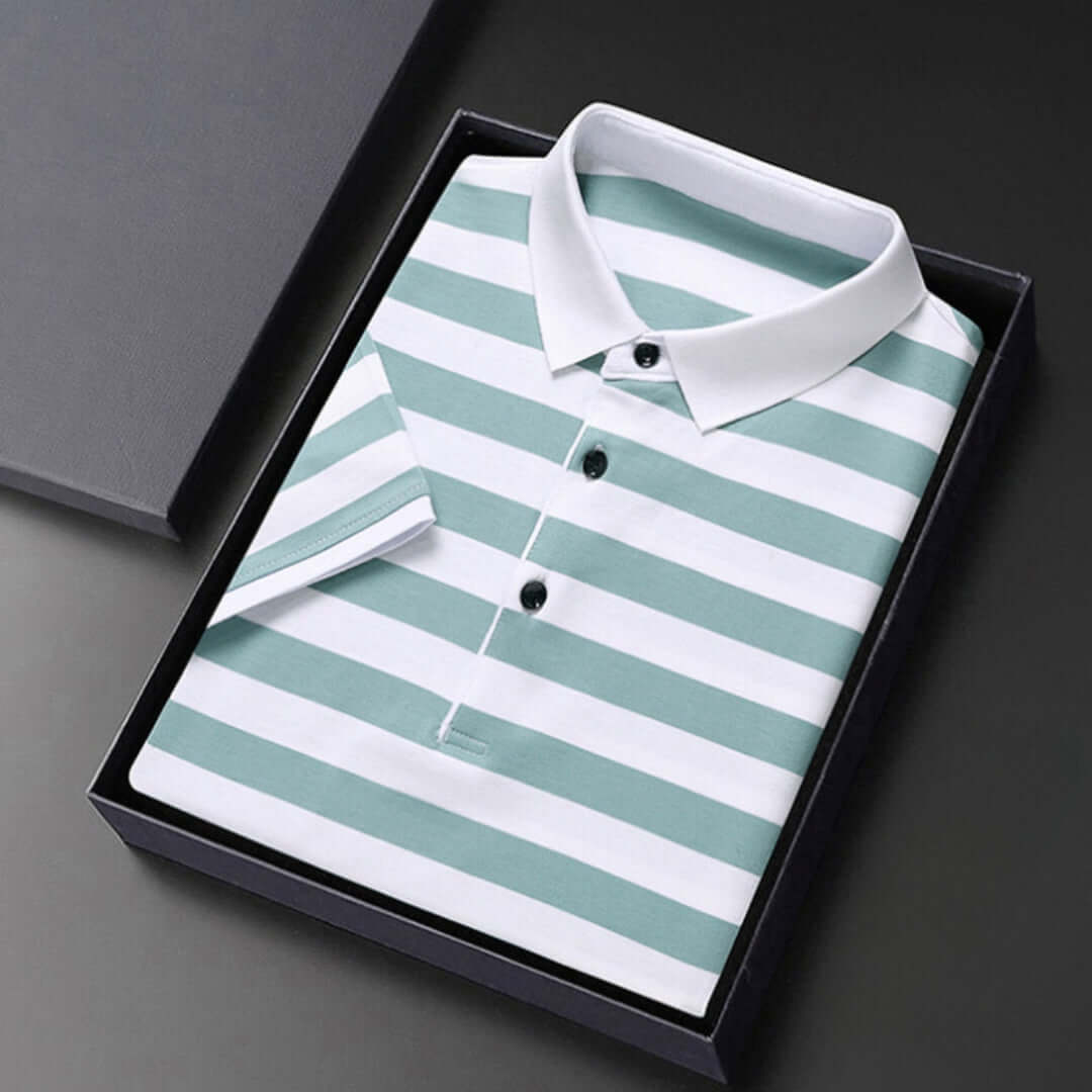 Klassisches Herren Polo Shirt mit Streifen