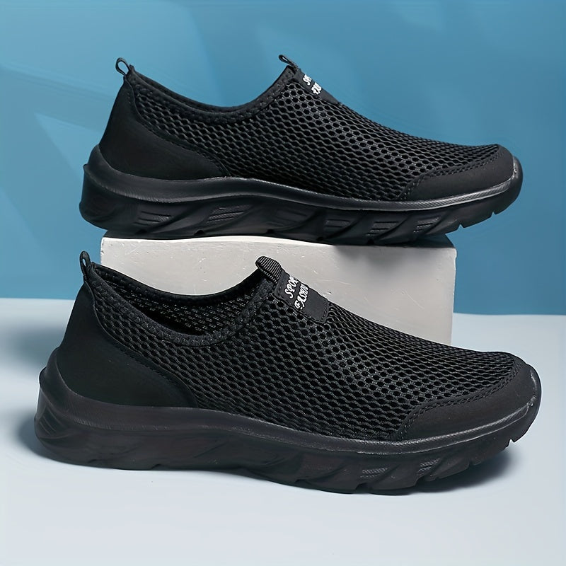 Hellgraue atmungsaktive Mesh-Schuhe - Tom