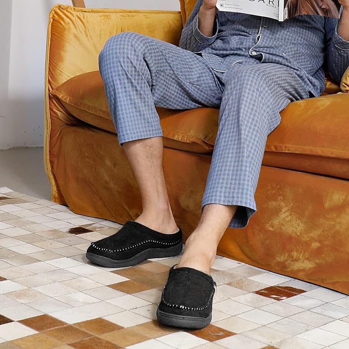 Slip-On Hausschuhe für Herren aus atmungsaktivem Stoff – Slof