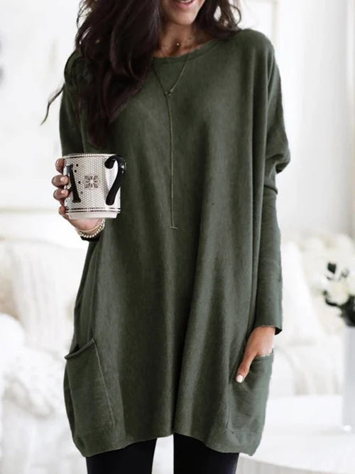 Izabella | Lässiges Langarm-Longpullover