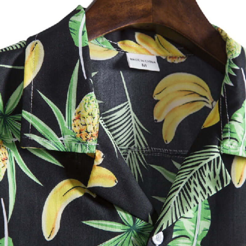 Stylisches Herren Kurzarmhemd mit Obst-Druck