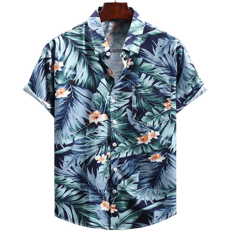 Stylisches Herren Kurzarmhemd Hawaii-Print